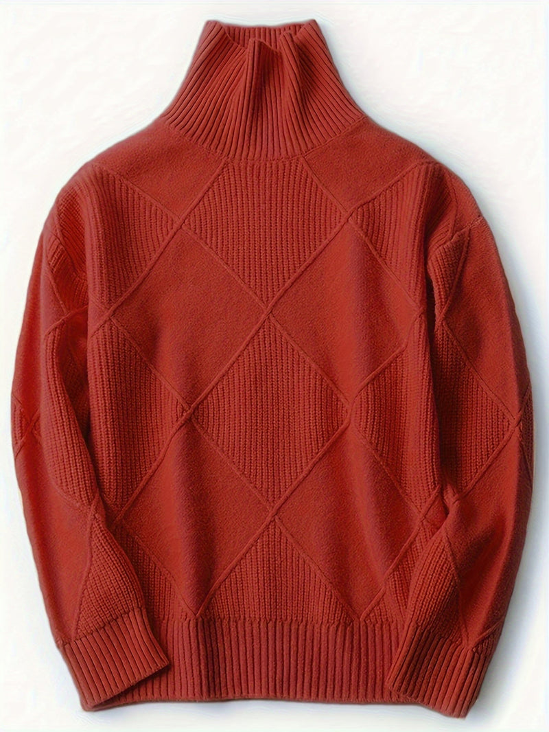 Ylva | Rullekravesweater i Rød, detalje