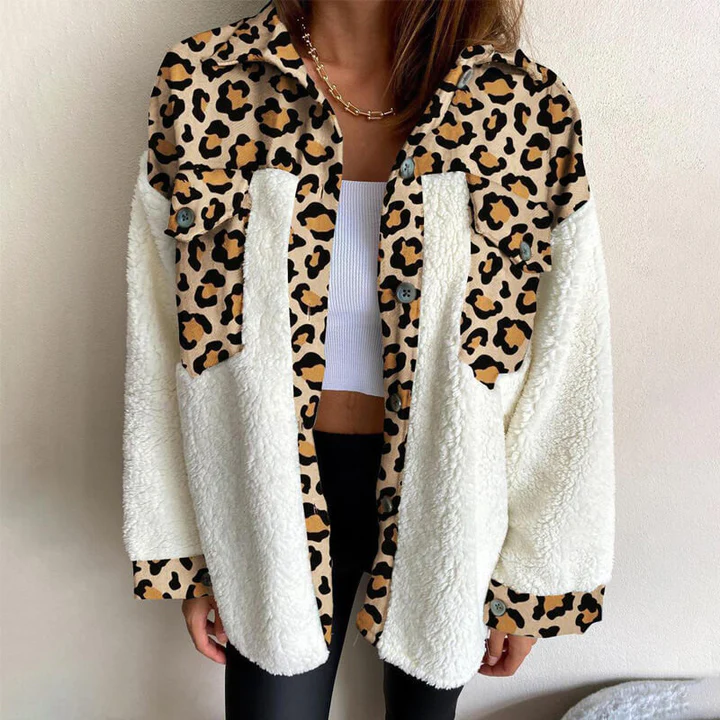 Silke | Jakke i Leopard, forfra