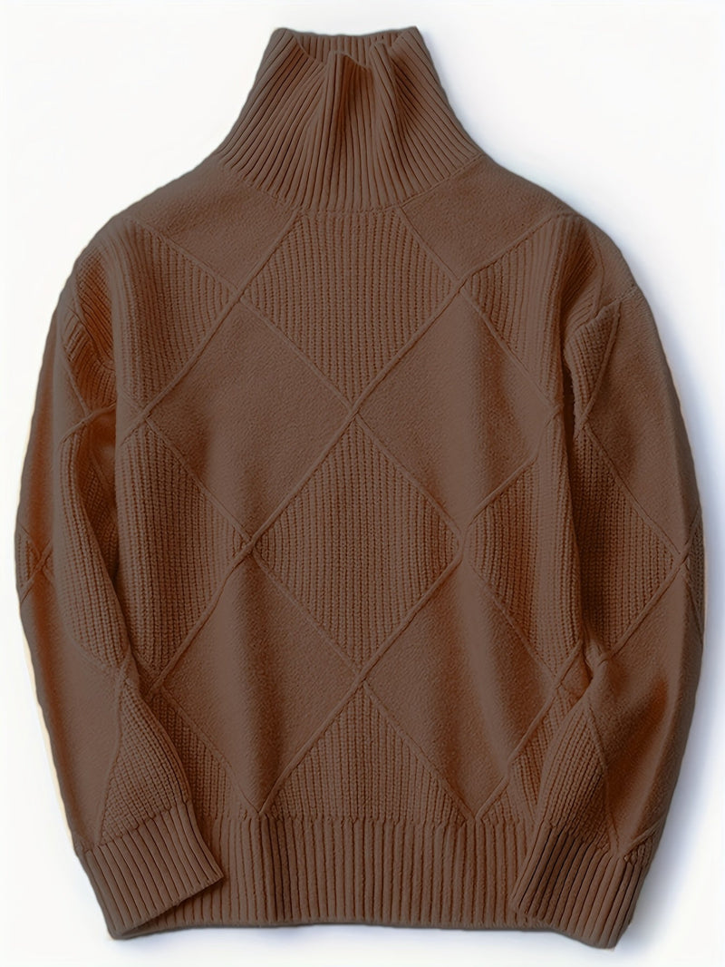 Ylva | Rullekravesweater i Lysebrun, detalje