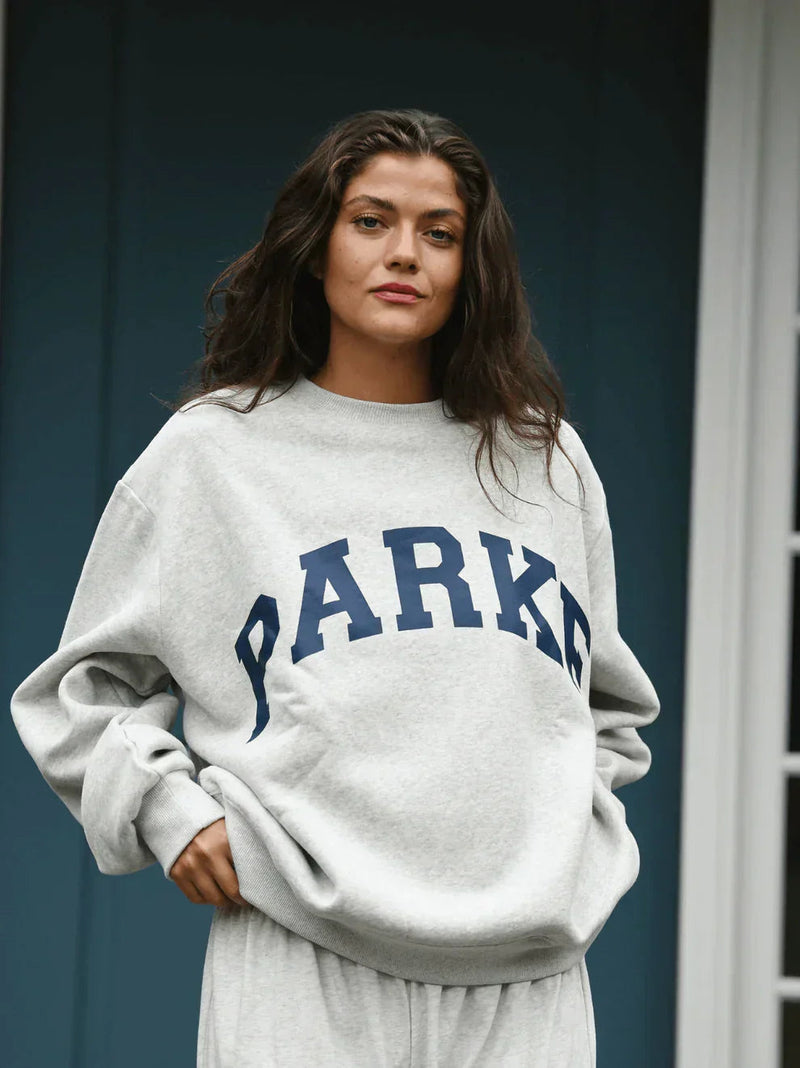 Sally | Sweatshirt i Hvid-Salvie, forfra, billede 2