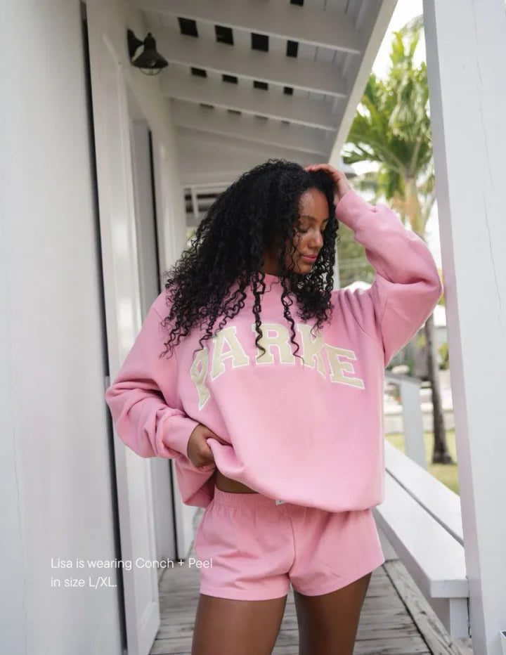 Sally | Sweatshirt i Rosa-Creme, forfra
