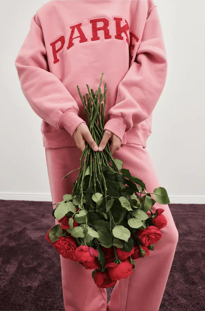 Sally | Sweatshirt i Rosa-Rød, forfra