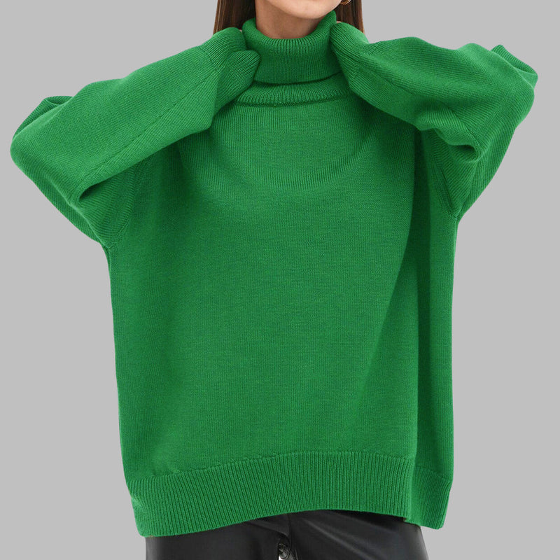 Inga | Sweater i Grøn, forfra