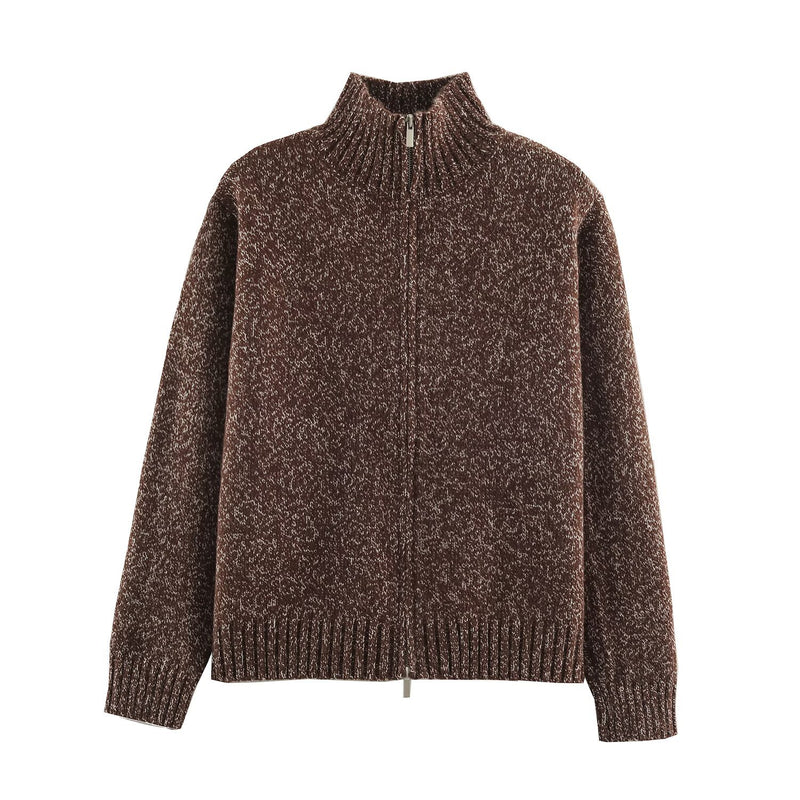 Molly | Cardigan i Kaffebrun, forfra