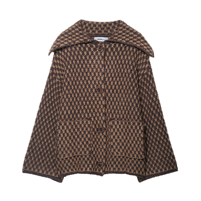 Birgitte | Cardigan i Karamel, forfra