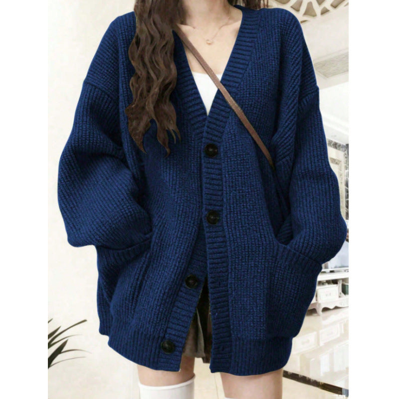 Signy | Cardigan i Marineblå, forfra