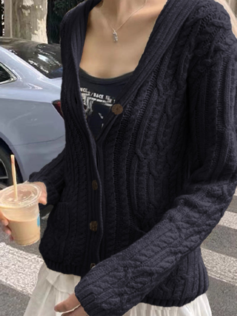 Gunilla | Cardigan i Marineblå, forfra