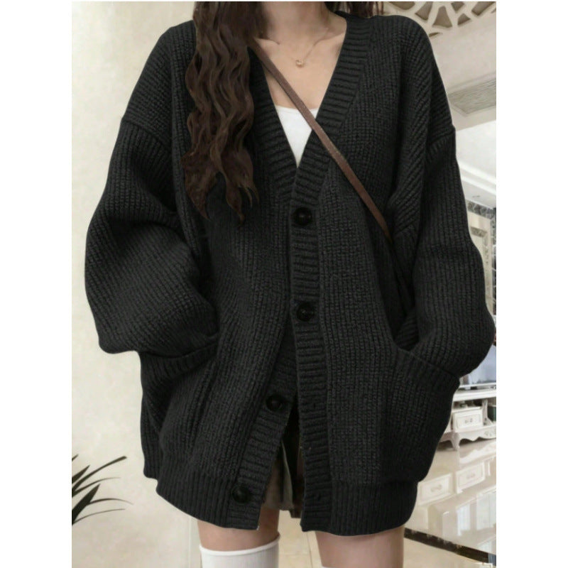 Signy | Cardigan i Sort, forfra