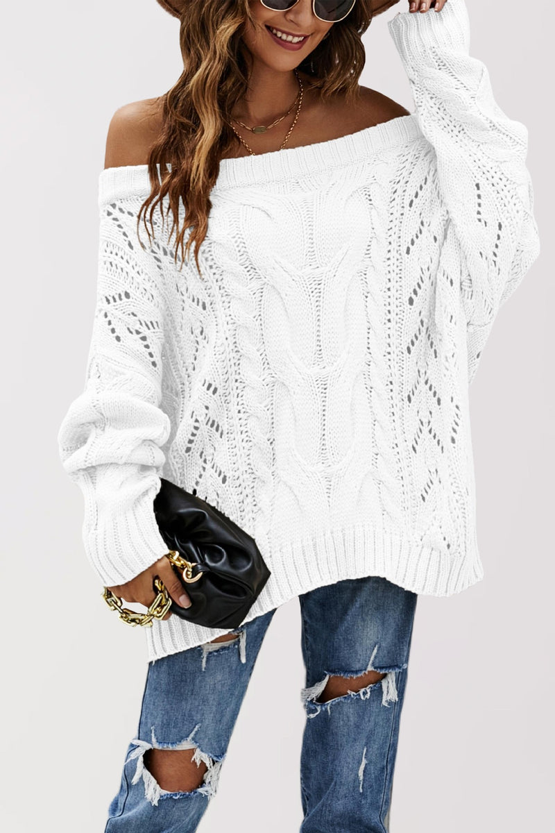 Tove | Sweater i Hvid, forfra