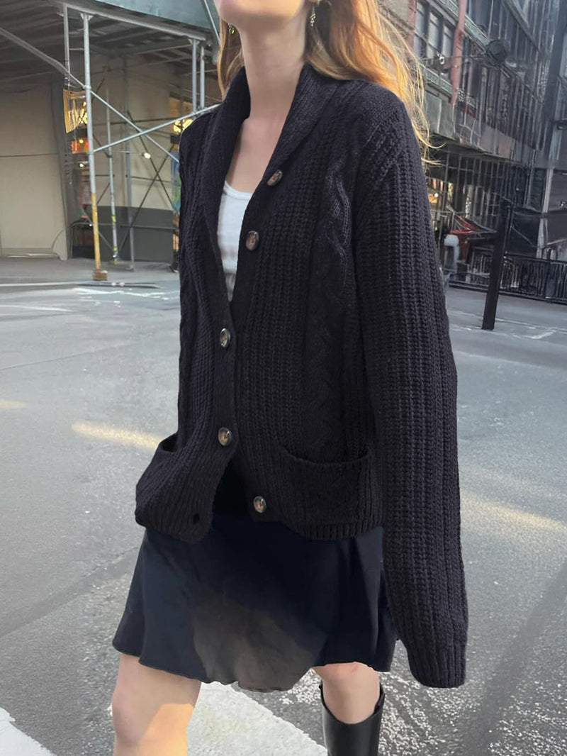 Gunilla | Cardigan i Marineblå, forfra, billede 2