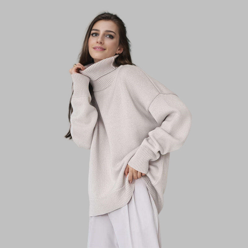 Inga | Sweater i Abrikos, forfra