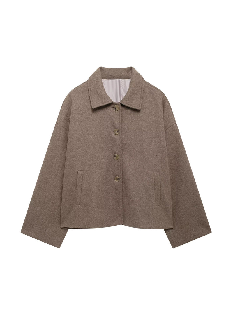 Rosa | Jakke i Khaki, forfra