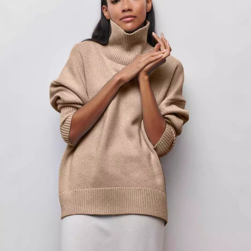 Inga | Sweater i Khaki, forfra