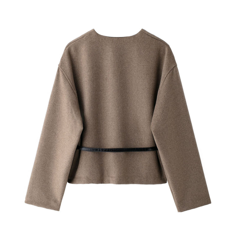 Hildur | Jakke i Khaki, forfra, billede 2
