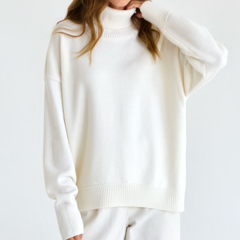 Inga | Sweater i Råhvid, forfra