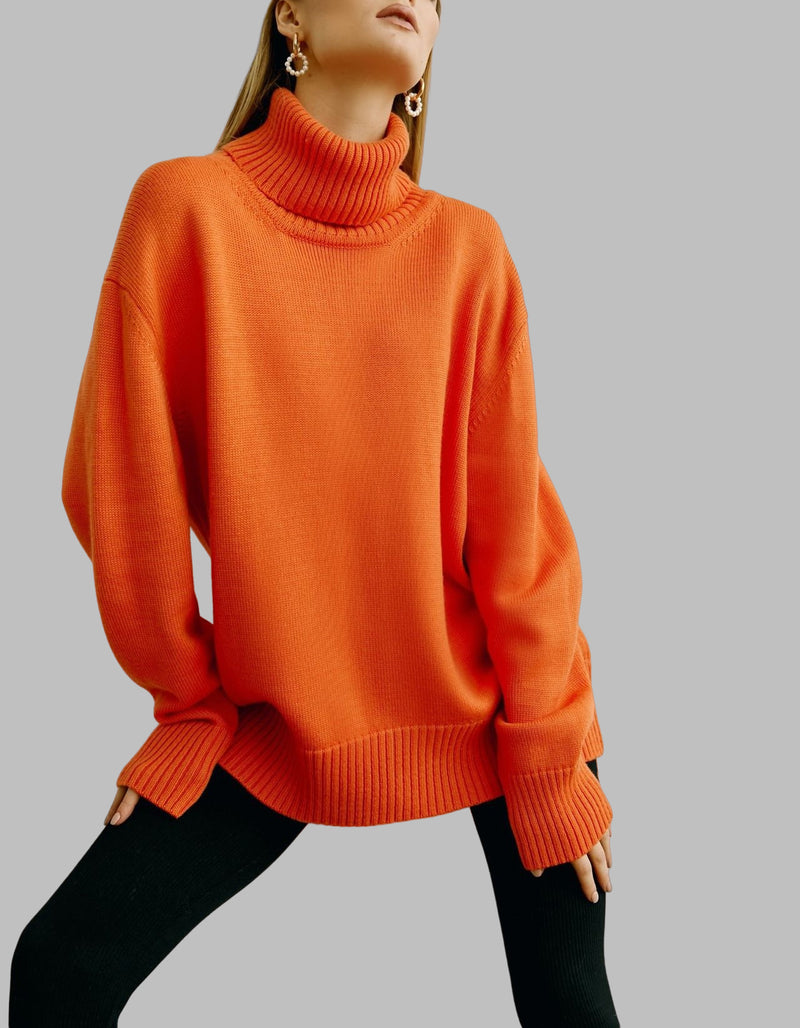 Inga | Sweater i Orange, forfra, billede 2