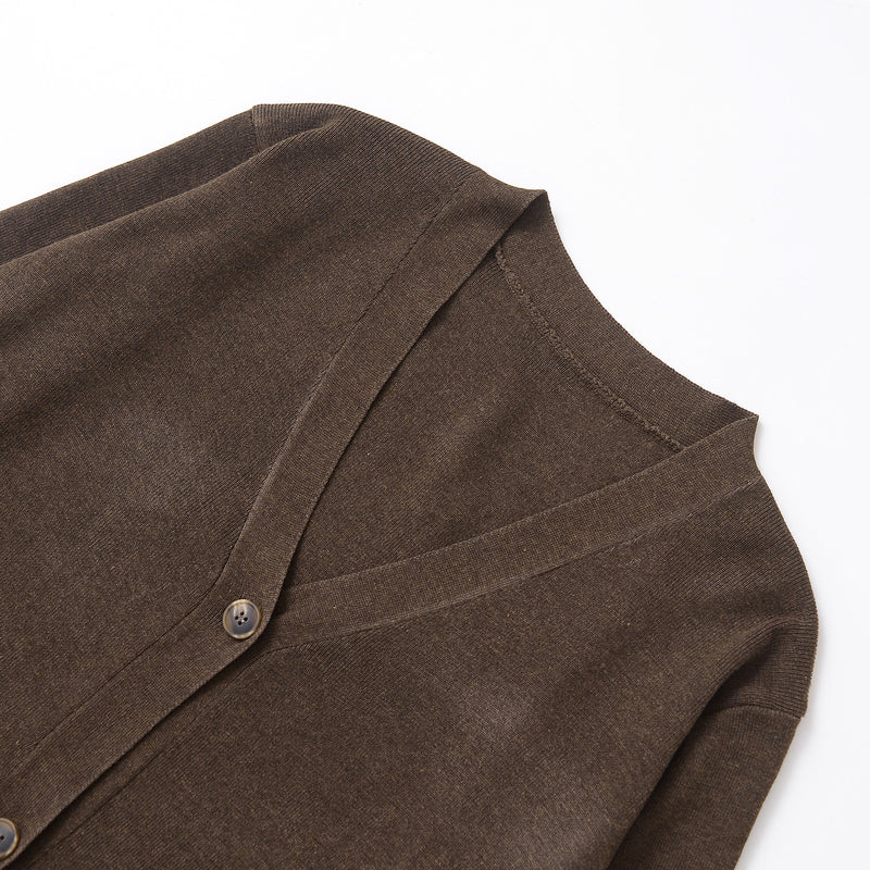 Elinor | Cardigan i Brun, forfra, billede 3