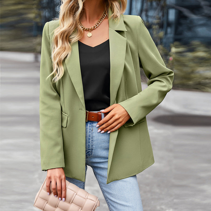Solvi | Blazer i Grøn, forfra