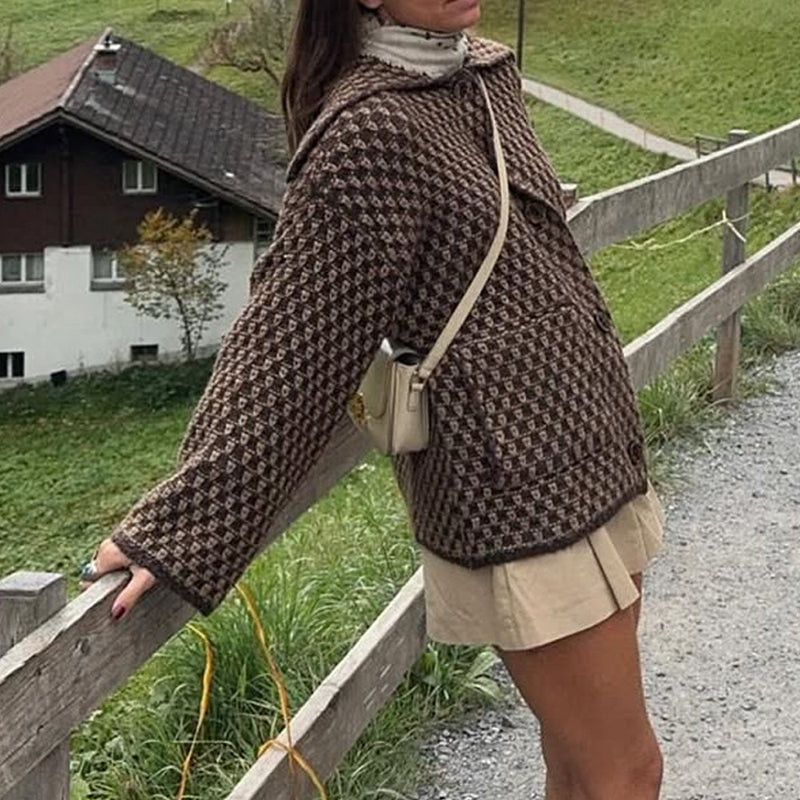 Birgitte | Cardigan i Karamel, forfra, billede 3