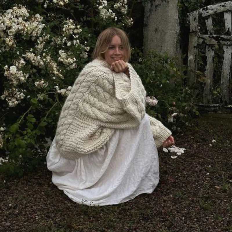 Rikke | Sweater i Hvid, forfra, billede 3