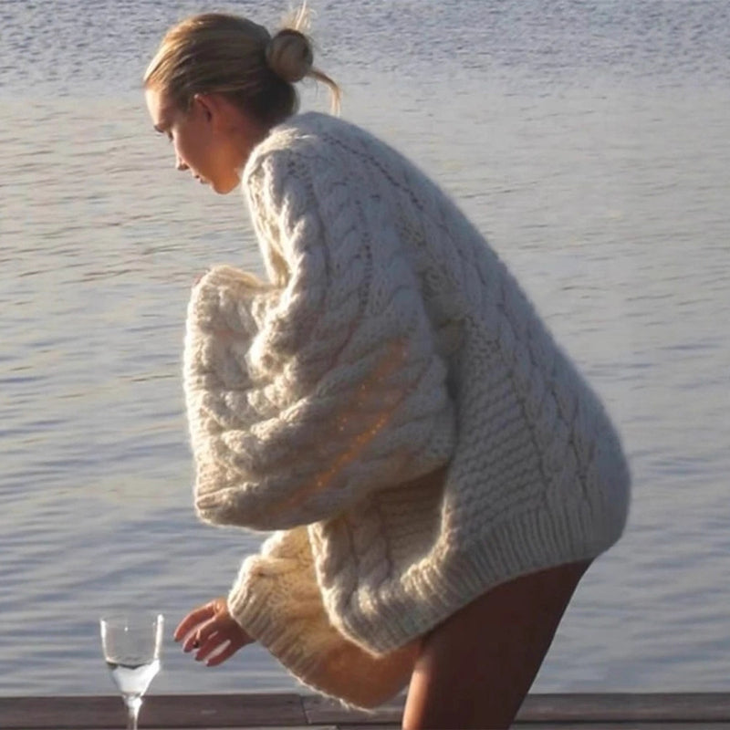 Rikke | Sweater i Hvid, forfra, billede 2