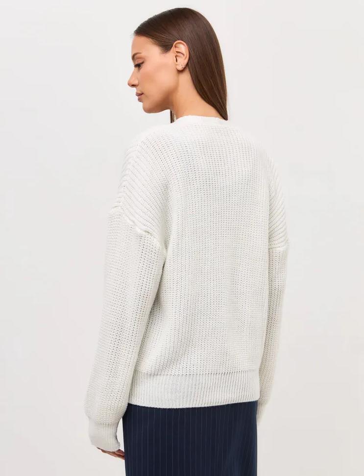 Elly | Cardigan i Hvid, forfra, billede 3