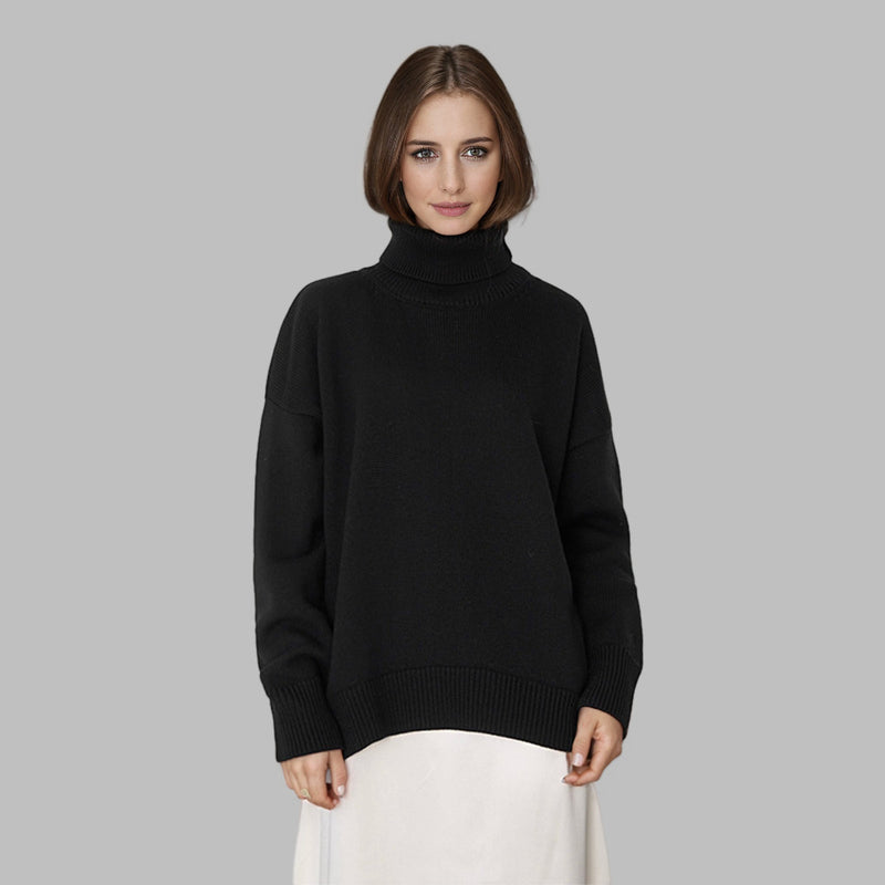 Inga | Sweater i Sort, forfra