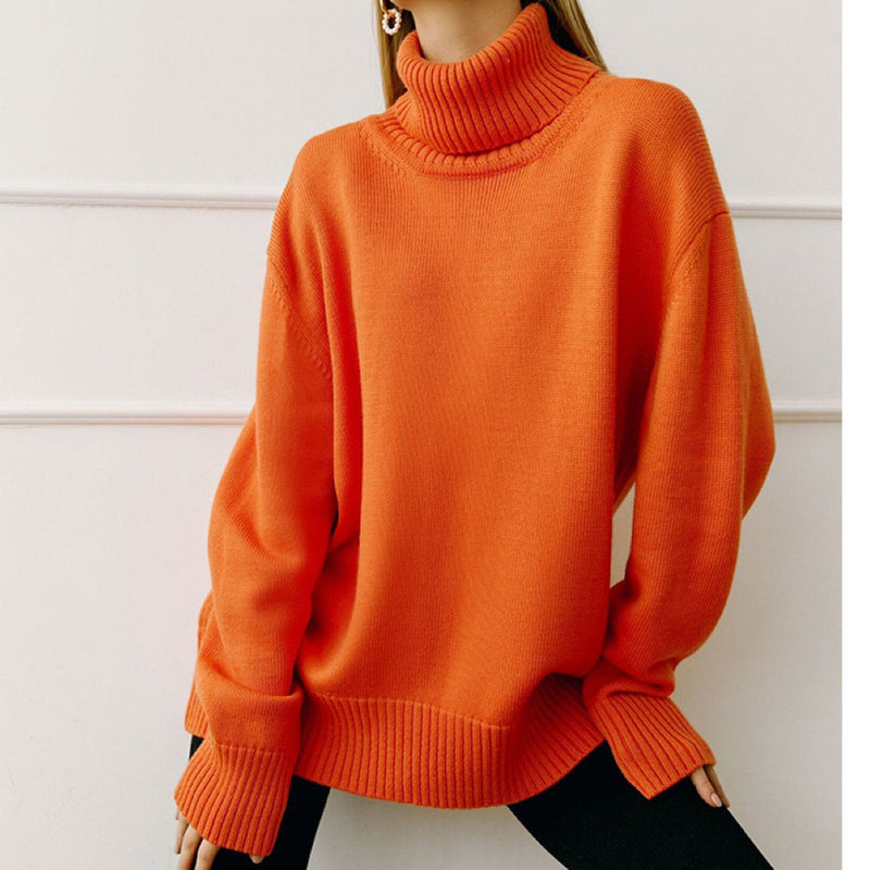 Inga | Sweater i Orange, forfra