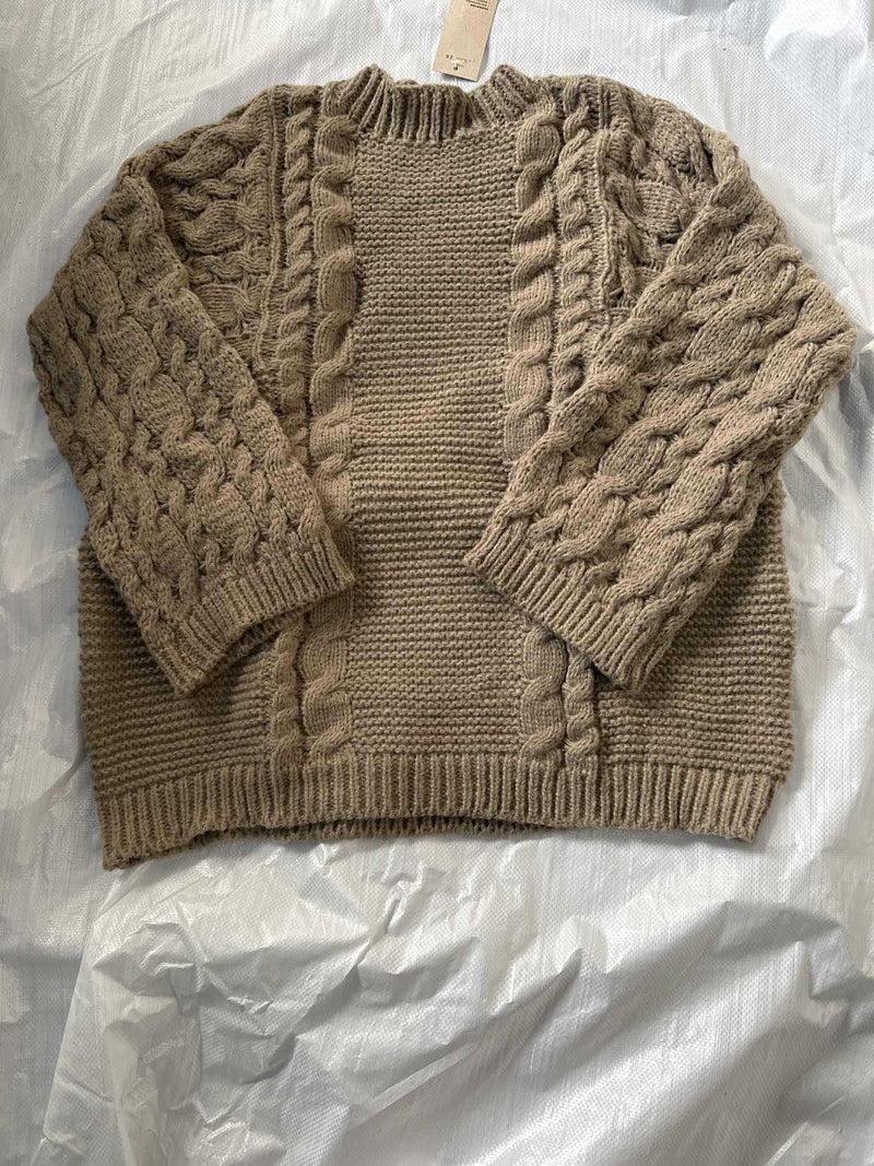 Rikke | Sweater i Khaki, forfra
