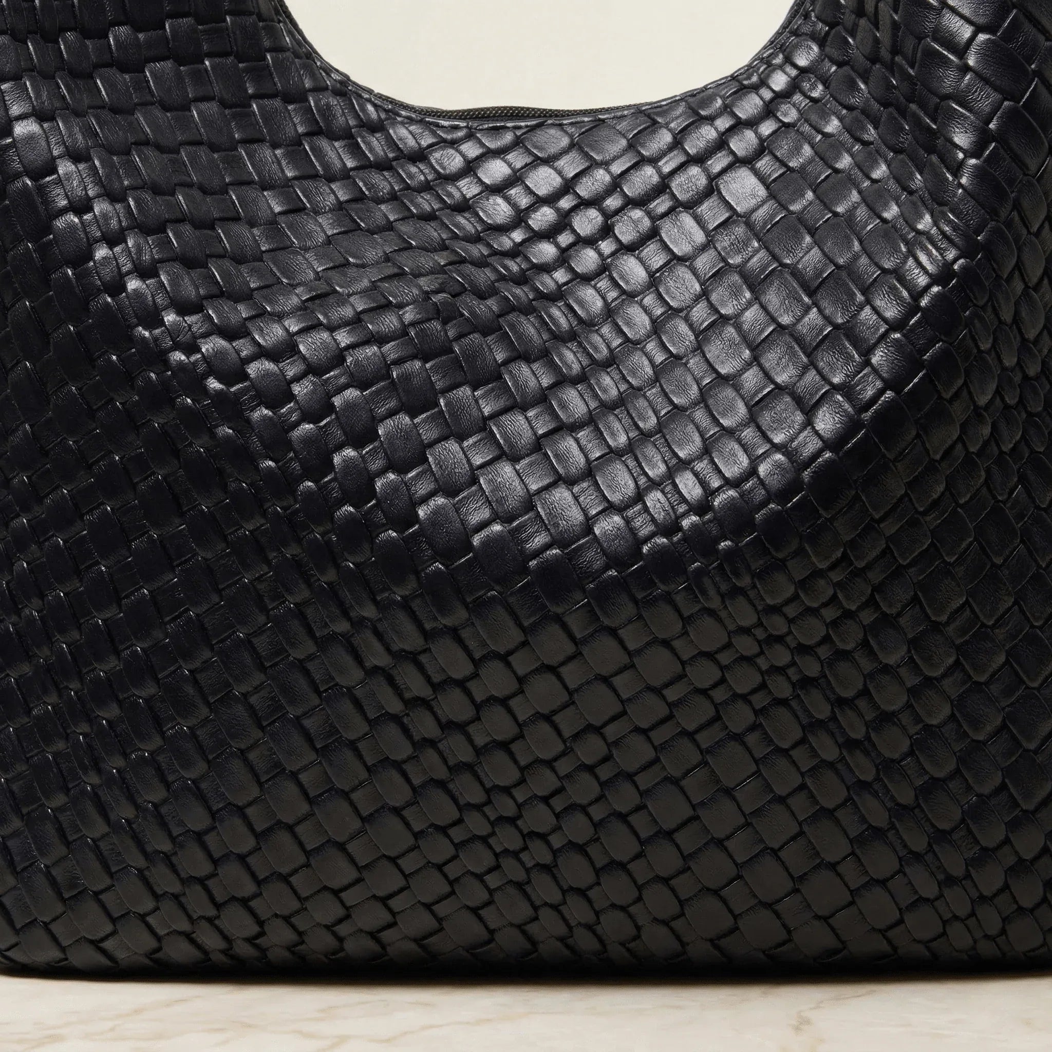 The Luna | Woven Vegan Leather Hobo Bag for Women - Sofaine