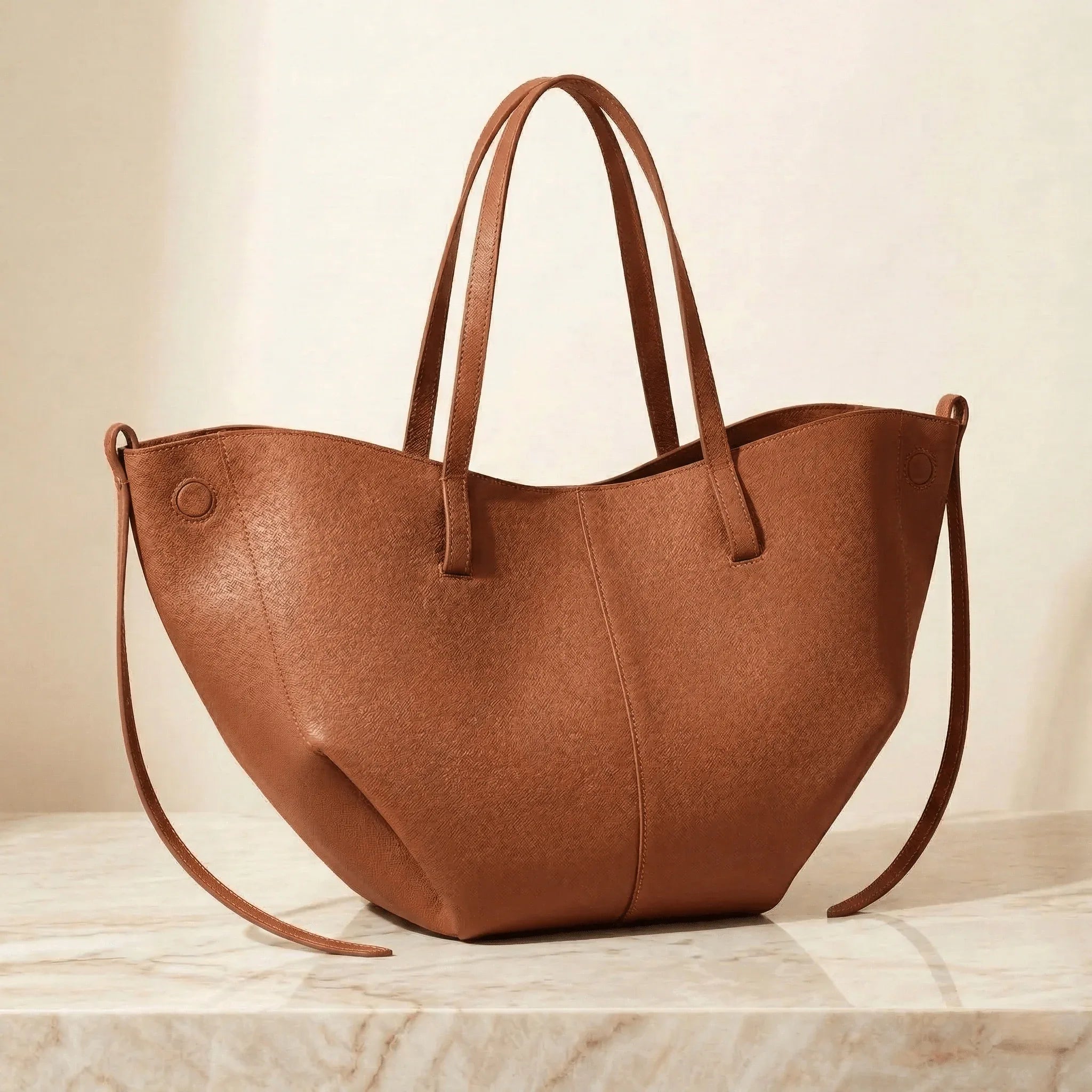 The Noémie | Sculptural Wing Tote in Vegan Leather - Sofaine