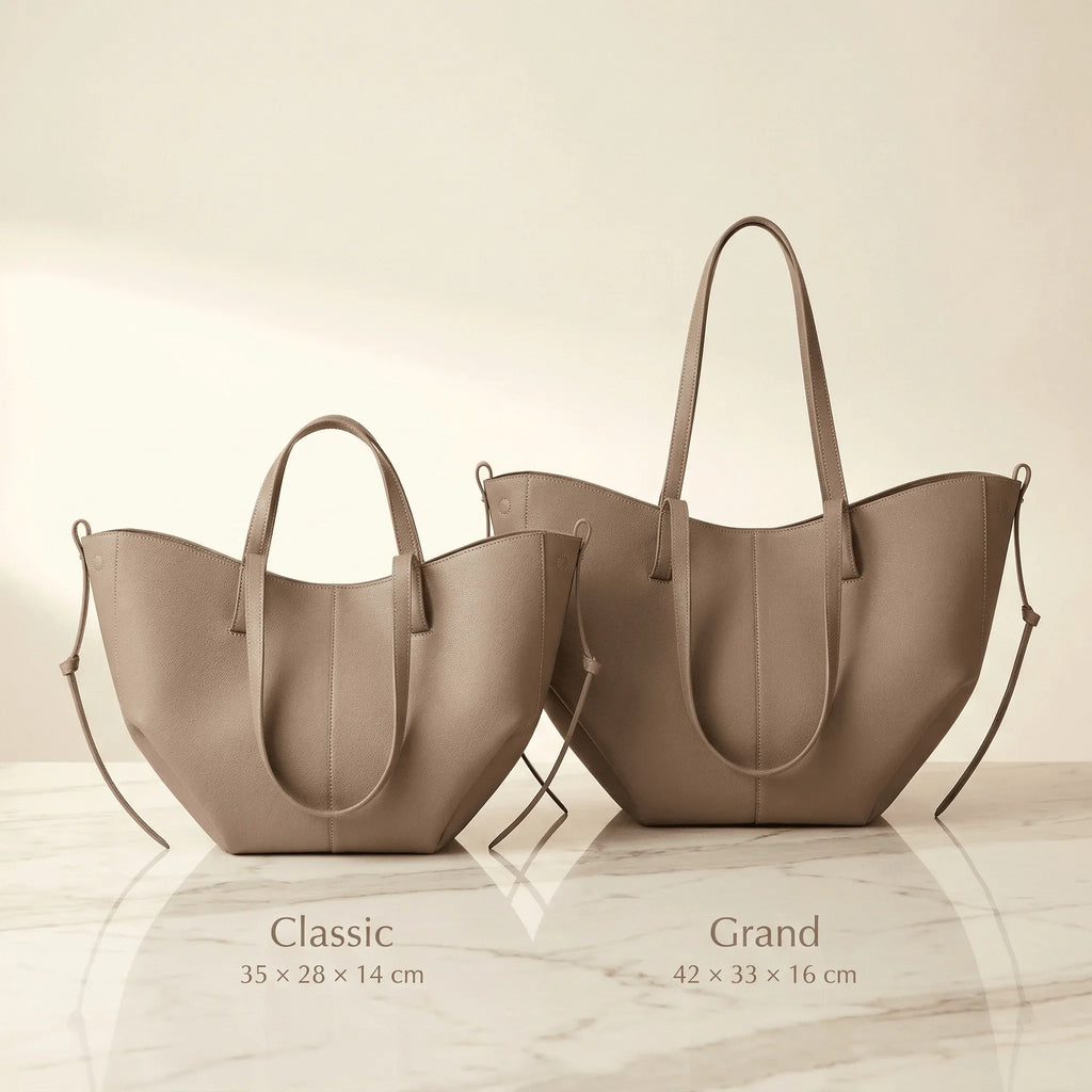 The Noémie | Sculptural Wing Tote in Vegan Leather - Sofaine