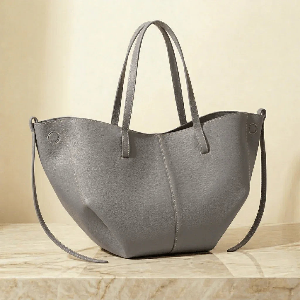 The Noémie | Sculptural Wing Tote in Vegan Leather - Sofaine