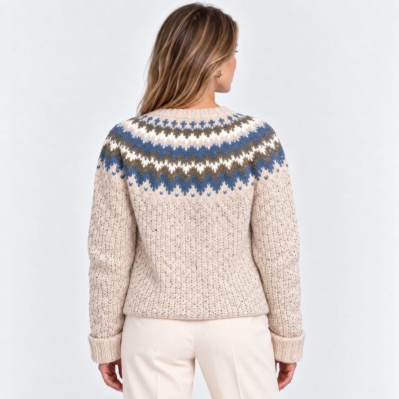 Arna | Cardigan i Beige, forfra, billede 4