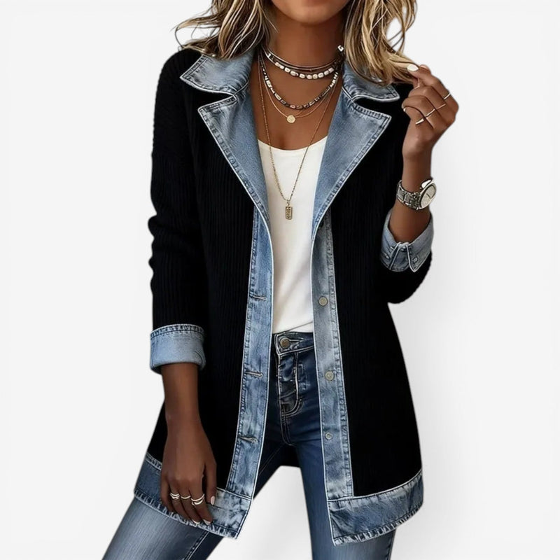 Therese | Blazer i Sort, forfra