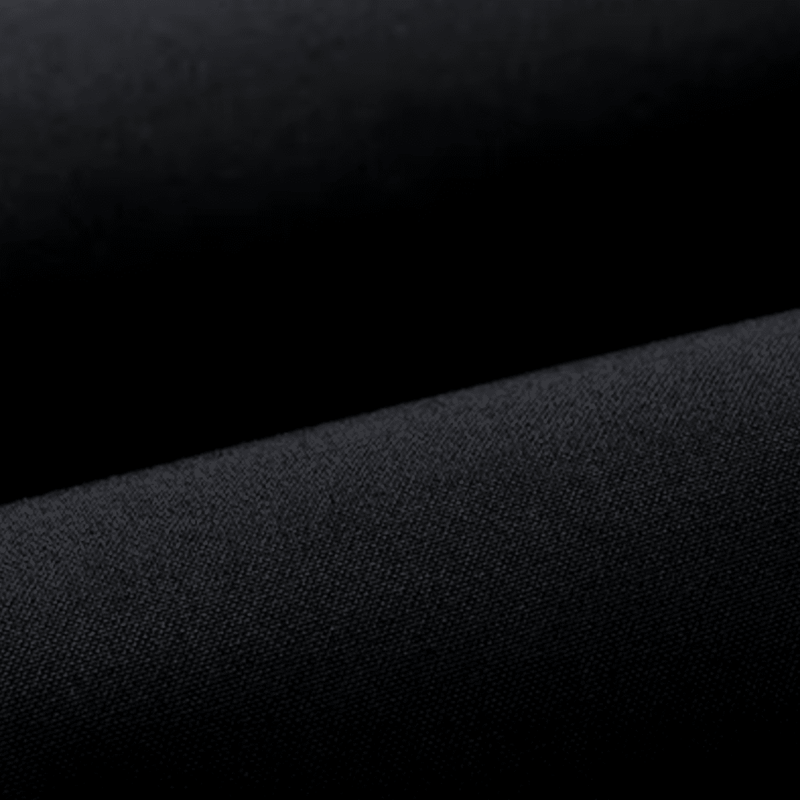 Oversized Hooded Puffer Jacket for Women with Contrast Hood and Piping in Black, fabric close-up