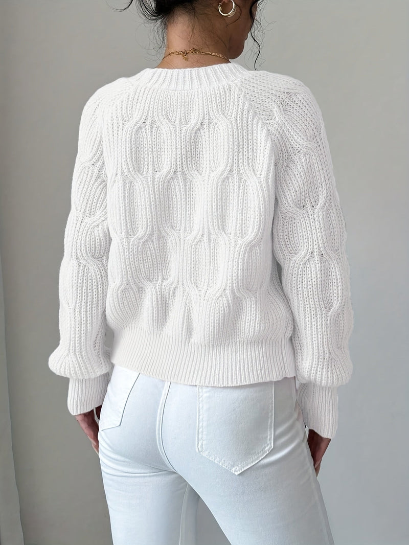 Kirsten | Cardigan med sløjfer i Hvid, forfra