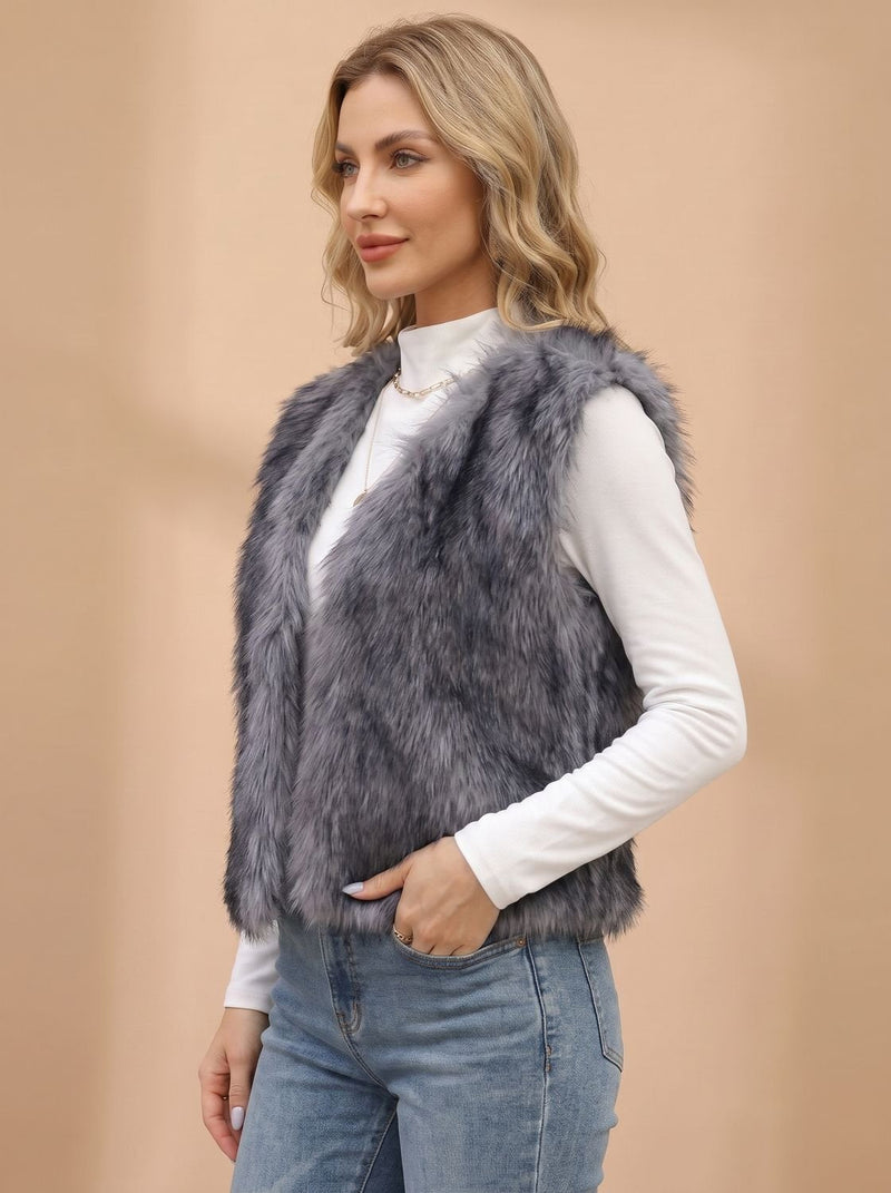 Svenja | Vest i Grå, forfra, billede 3