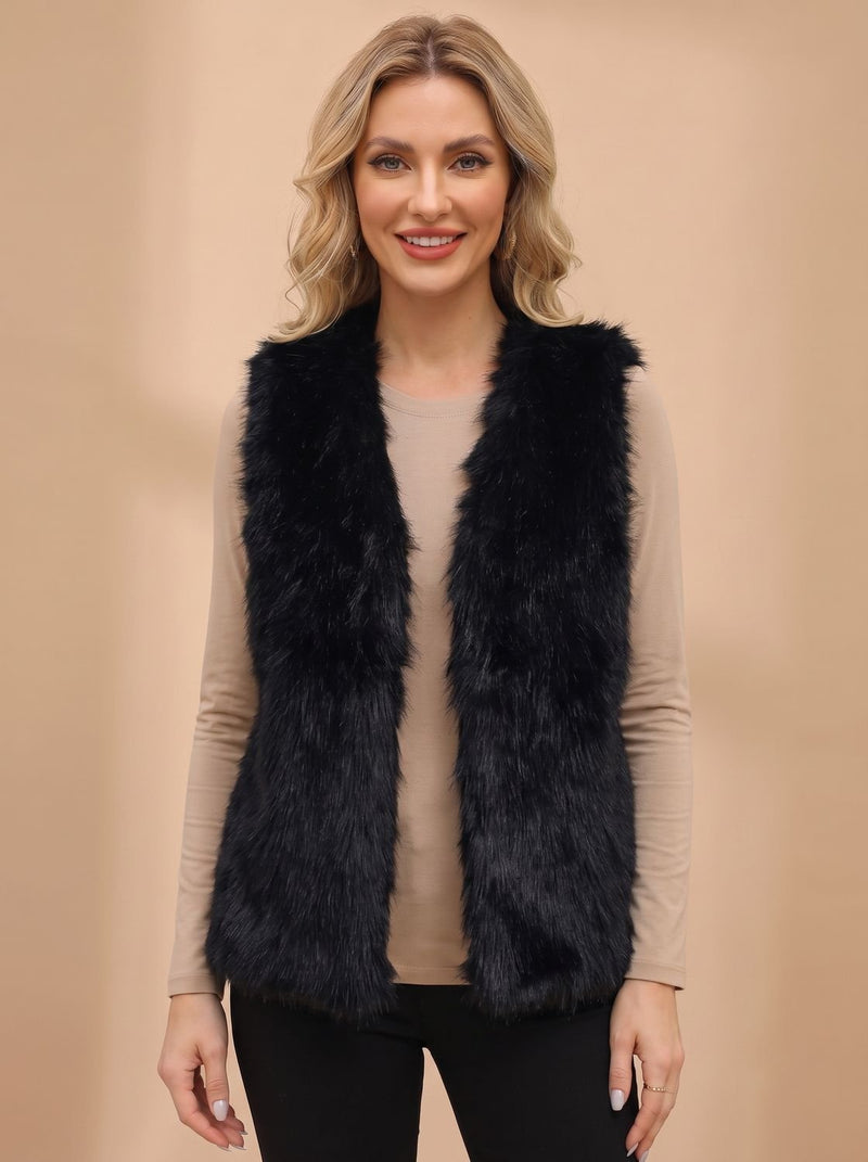 Svenja | Vest i Sort, forfra