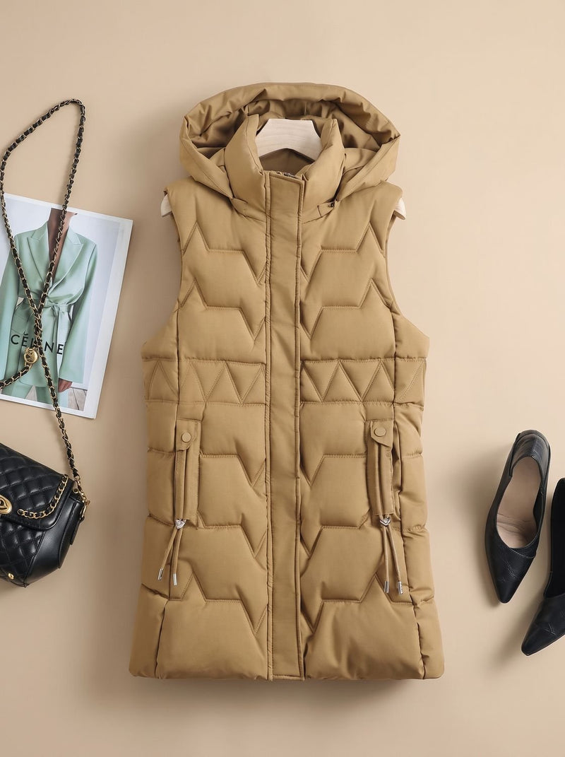 Johanna | Vest i Khaki, forfra