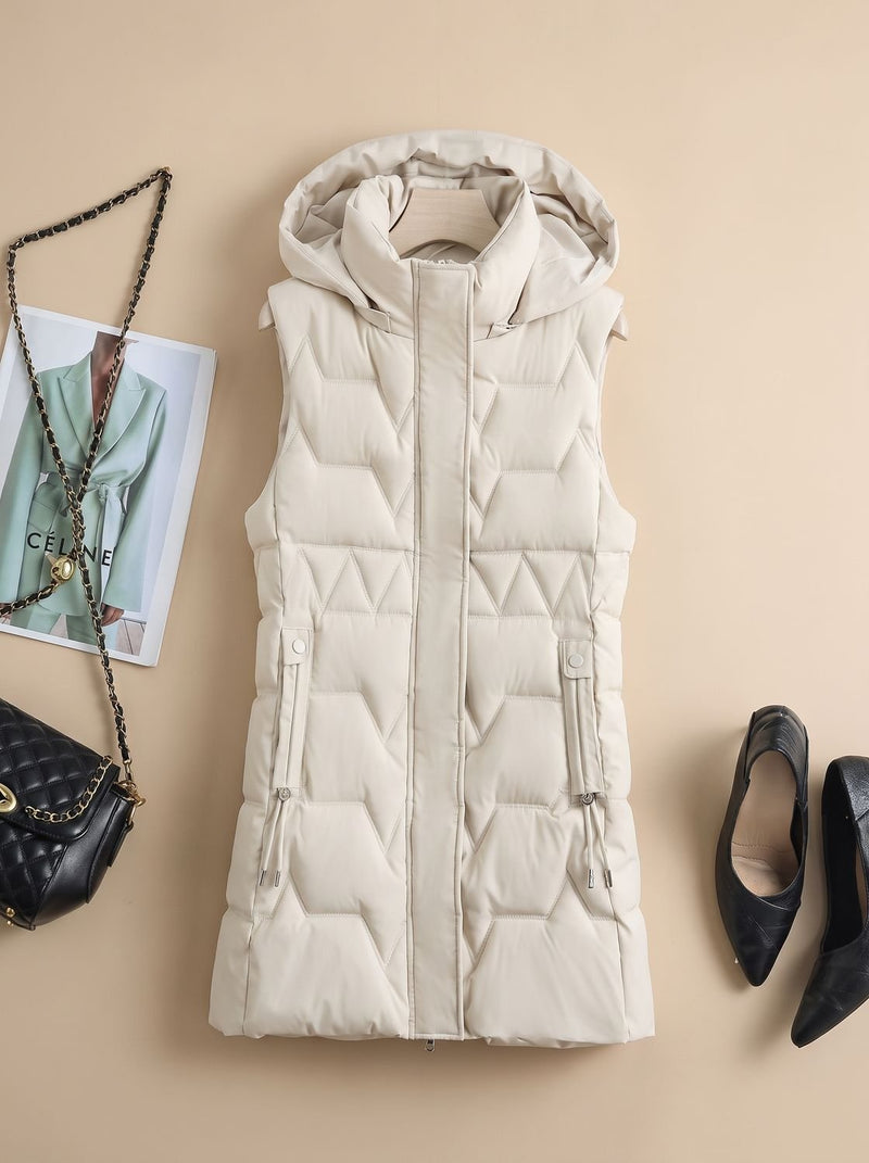 Johanna | Vest i Offwhite, forfra