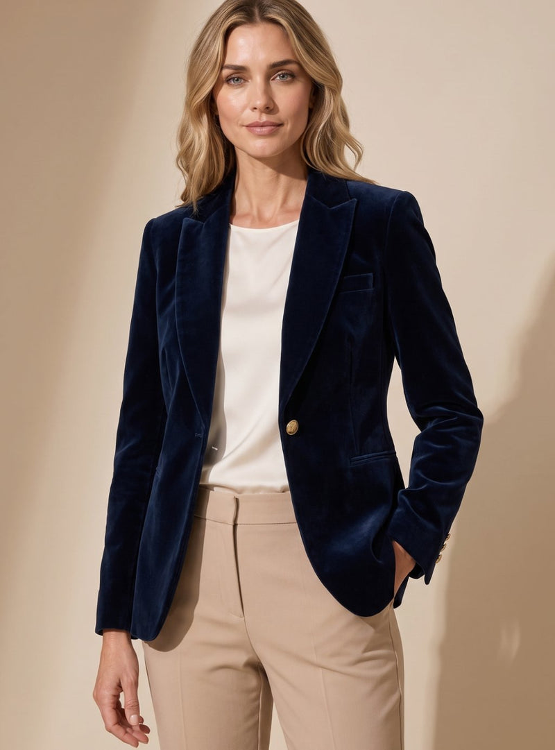 Anne | Blazer i Mørkeblå, forfra, billede 2