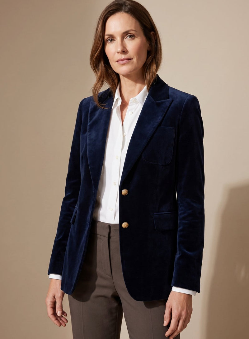 Anne | Blazer i Mørkeblå, forfra, billede 3