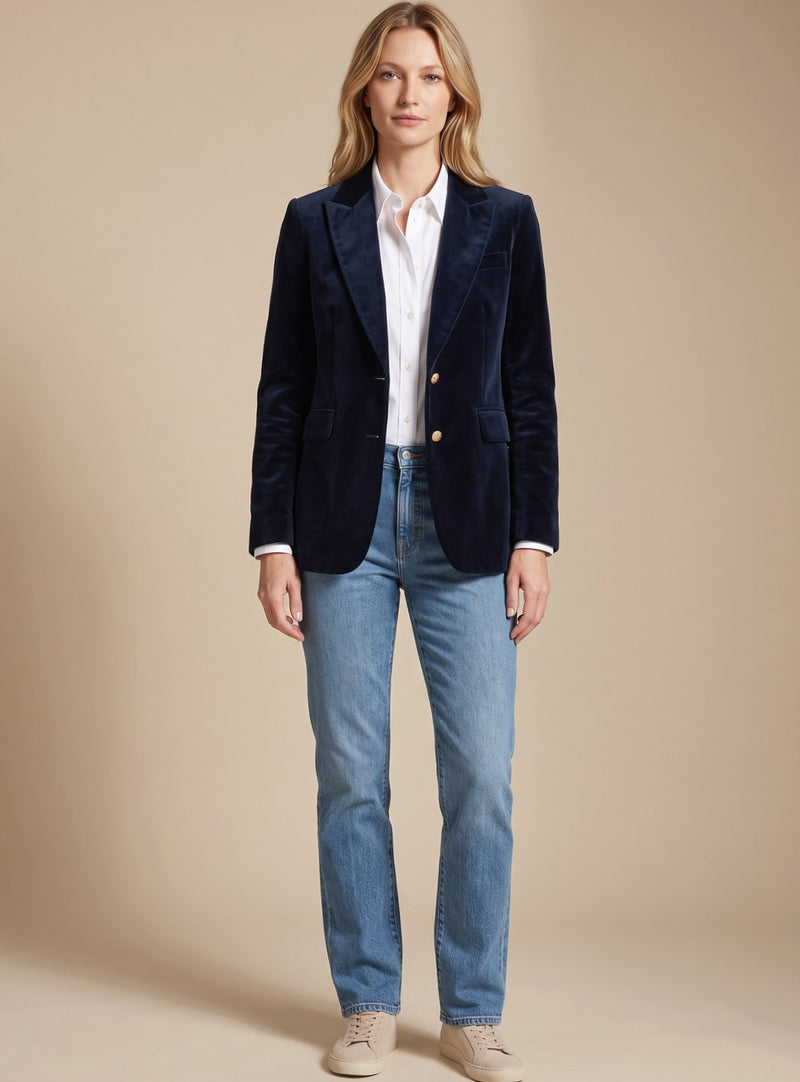 Anne | Blazer i Mørkeblå, forfra, billede 4