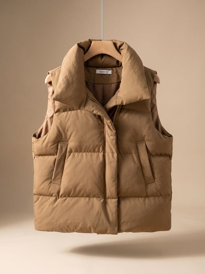Jenny | Vest i Khaki, forfra