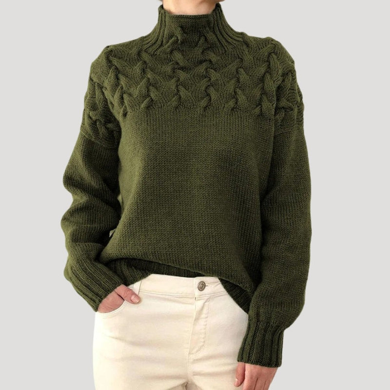 Nerissa | Rullekravetrøje i Mørkegrøn, billede 4