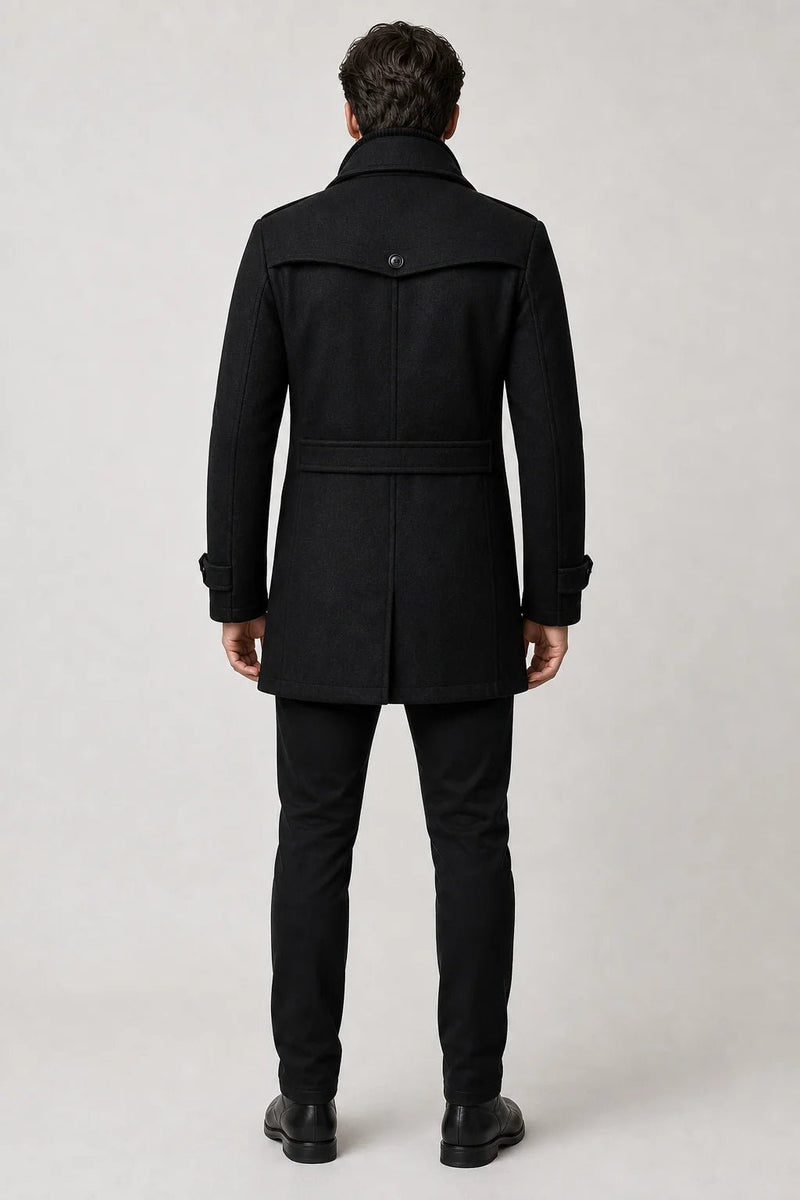 Sofaine Dylan two-piece winter coat in black, back view