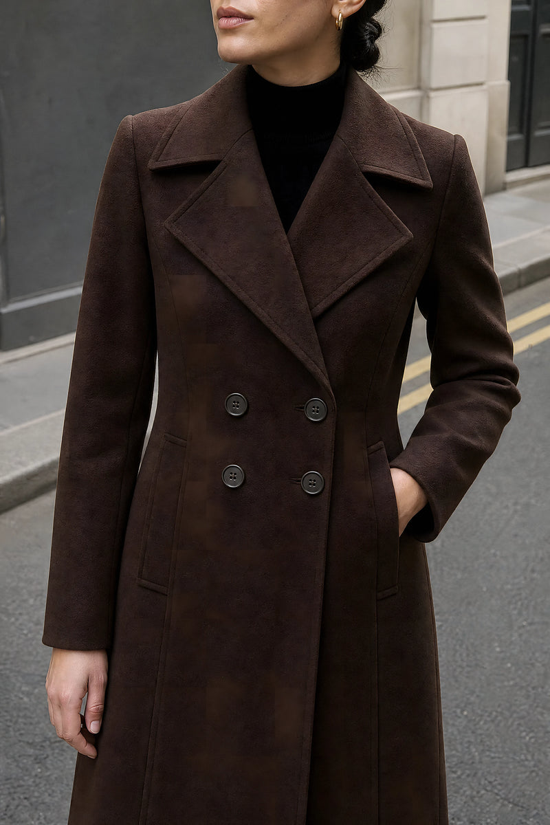 SOFAINE-V7-LIFE-Esther | Classic Trench Coat in Brown, detail