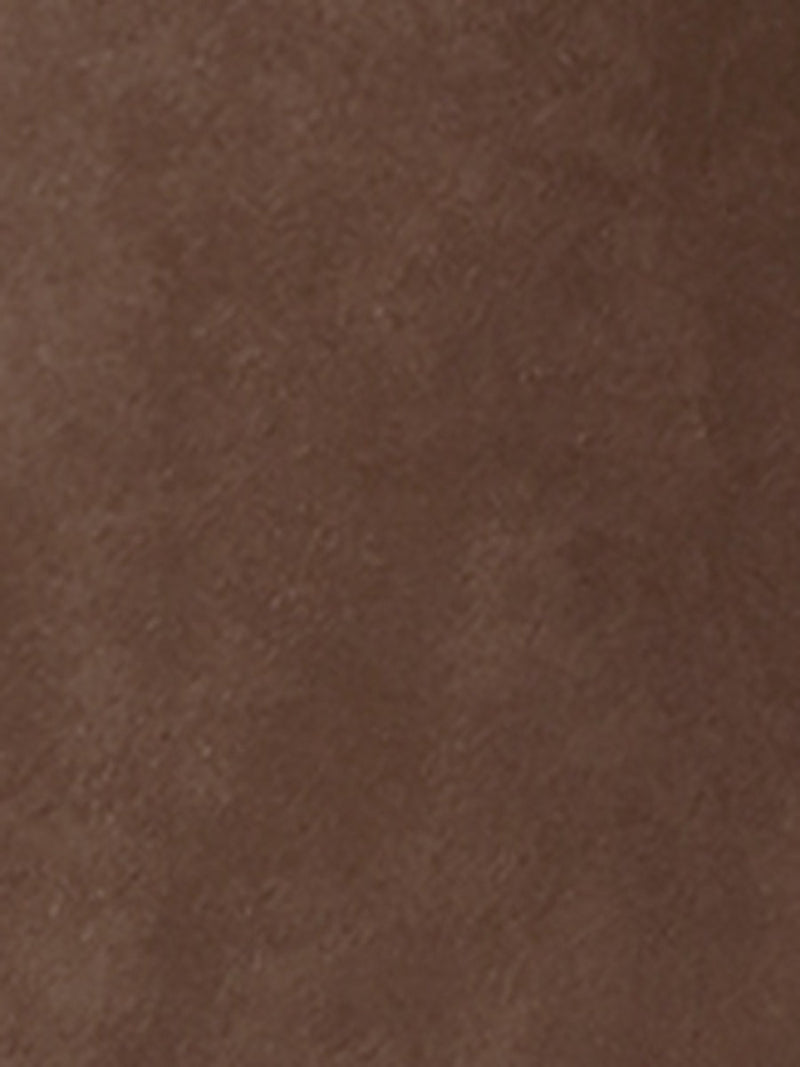 Faux Suede Zip Jacket for Women with Point Collar and Snap Placket, fabric close-up