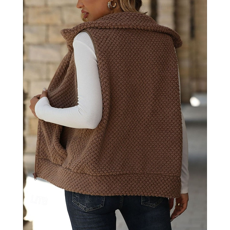 Elin | Vest i Khaki, forfra, billede 2